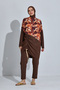 Sport Lycra Full Covered Hijab Swimsuit 6497 Brown - 3