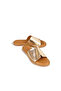 Eliza Gold Genuine Leather Women's Slippers - 6