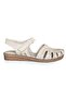 26Y Nbl07 Cream Women's Genuine Leather Daily Sandals - 2
