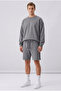 Men's Smoked Cotton Shorts with Side Piping, Front Pocket, Zipper and Back Pocket - 4