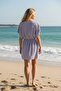 Women's Lilac V-Neck Mini Beach Dress - 2