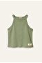 Girl's Halter Neck Ribbed Tank Top - 3