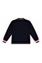 Children's Cotton Soft Textured High Collar Front Red and Back Navy Blue Sweatshirt - 2