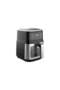 Digital Air Fryer, 5L Capacity, Touch Screen Control, LED Display, Viewing Window, Black and Silver - 6