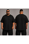 Unisex Oversize T-Shirt Plain Printed 100% Cotton T-Shirt Large Size Comfortable Fit - 2