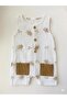 Muslin Turtle Embroidered Baby Boy Jumpsuit - 100% Cotton - 4