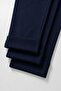 3 Pieces Unisex Regular Pipe Leg Navy Blue Color Sweatpants - 6