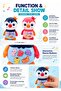 Baby Music Player Piano Toy Penguin with Night Light, Battery Operated Intellectual Learning Toy - 4