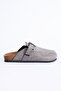 Men's Closed-Front Sabo Adjustable Velcro Suede Daily Slippers