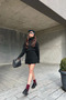Oversize Turtleneck Sweater and Skirt Women's Knitwear Set - 4