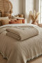 Valmia Double 4-Layer Muslin Bedspread 220X230 cm Buldan Handmade Unfilled Fringed Bedspread - 5