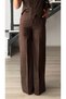 Bitter brown cotton linen shirt detailed vest-pants set - 4