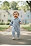 بدلة أطفال من قطعة واحدة مريحة وواسعة من قماش الموسلين - 2