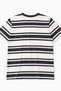 Women's Anthracite Striped Crew Neck Short Sleeve 100% Cotton Regular Fit T-Shirt - 5