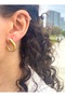 Small Gold Hook Steel Earrings