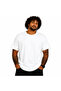 Men's Oversize Crew Neck T-Shirt Happy 26149 White - 2