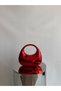 Women's Red Handbag with Chain and Crossbody Strap, Half Moon - Special Design