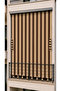 Water Resistant Cornice Balcony Curtain Modern Outdoor Background Curtain Brown-Cream