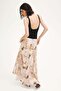 Flared viscose-blend skirt