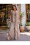 Mink Color Italian Silk Trousers and Blouse Set - 8