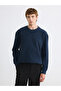 Mg Trenden Navy Blue Crew Neck Men's Sweatshirt
