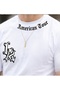 Product Name: Men's Oversize Printed White T-Shirt – American Tour - 2