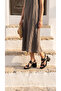 Square Toe Double Strap Thick Vintage Heeled Women's Summer Sandals Shoes - 5