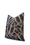 Leaf Patterned Throw Pillow Cover Navy Blue Beige Decorative Modern Design - 4
