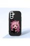 Samsung Galaxy A17 Compatible Case Camera Protector Black Silicone Couple Phone Case Cat Pattern