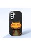 Samsung Galaxy A17 Compatible Case Camera Protector Black Silicone Couple Phone Case Cat Pattern