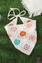 Daisy Floral Rainbow Color Knitted Triangle Bandana - Elegant Stylish Mesh Handmade Hair Bandana - 2