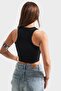 İts Basic Women's Halter Neck Slim Ribbed Camisole Crop Top - 2