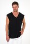 V-Neck Dirty Cut Detailed Pocketed Zero Sleeve T-Shirt Comfortable Cut - 3