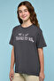 Typography Print T-Shirt with Crew Neck and Short Sleeves - 3