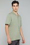 Textured Knit Shirt with Revere Collar and Short Sleeves - 5