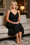 Women's Plus Size V-Neck Strap Midi Dress Camisole Fabric A-Line Cut Casual Daily Modern Stylish - 3