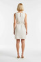 Women's Sleeveless Crew Neck Linen Mini Dress Belt Detailed Shift Cut Woven Comfortable Casual Modern - 5