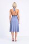 Women's Sleeveless Halter Neck Flounce Midi Stretchy Lined Skater Cut Knitted Dress Casual Comfortable - 4