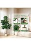 150cm PE Fiddle Leaf Fig Tree Artificial Plant with Black Planter Pot and Decorative Stones, Lifelike Faux Tree Indoor Floor Decor Maintenance-Free for Living Room Office Balcony - 4