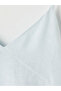 Lcw Vision Blue Rope Strap A-Line 100% Linen Dress - 6