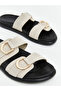 Ecru Suede-Look women Slipper - 3