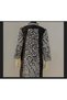 Women's Long Sleeve Tunic Coat, Pink and Black Paisley Print, Embroidered Design, Kashmiri Embroidery, Festive, Casual, Evening Wear - 4
