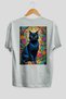 For the Love of Cats 8 Cats Printed White Oversize T-Shirt 100% Cotton Unisex Cat Lover Premium Design