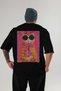 For the Love of Cats 118 Cat Printed Black Oversize T-Shirt 100% Cotton Unisex Cat Lover Premium Design - 2