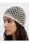 White Silver Sequin Women's Hairnet Hat - 2