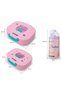 Bento Lunch Box Set of 2 w/ Stainless Steel Water Bottle 445ml – Shine Pink - 8