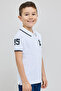 Print Detail Polo T-Shirt with Short Sleeves - 4