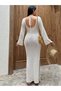 Openwork Back and Slit Detailed Cotton Women's Beach Dress - 2