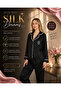 Satin Pajama Set with Stones Long Sleeve