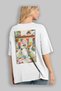 For the Love of Cats 57 Cats Printed White Oversize T-Shirt 100% Cotton Unisex Cat Lover Premium Design - 3
